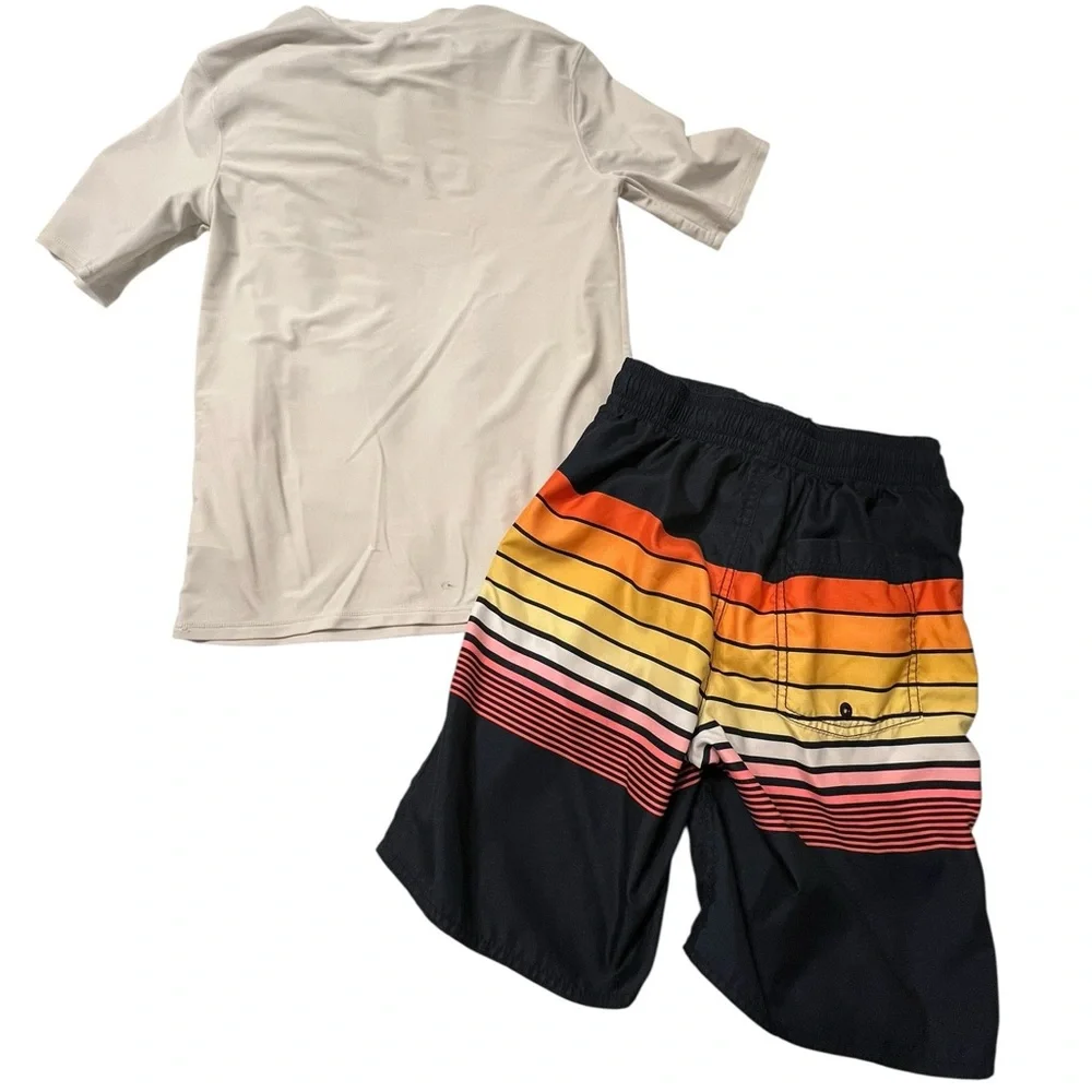 Old Navy Swim Set Rash guard and Swim Trunks Xl